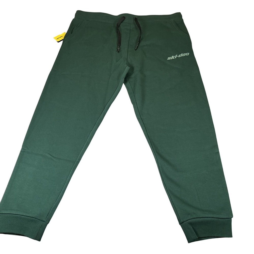 Ski-Doo Jogger Sweatpants XL Green Fleece Lined Athletic Lounge NWT